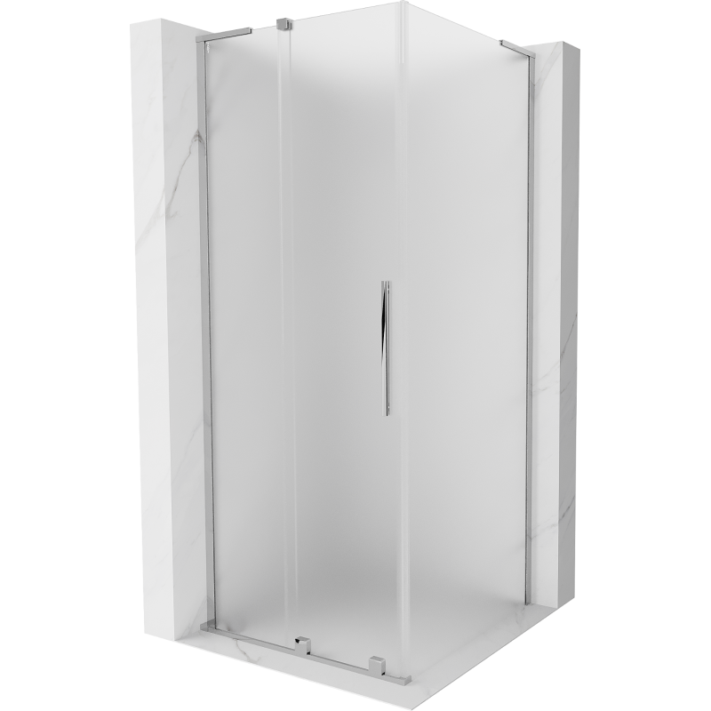 Mexen Velar L sprchovací kút posuvný 90 x 90 cm, mrazivý, chróm - 871-090-090-33-01