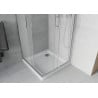 Mexen Rio štvorcová sprchová kabína 80 x 80 cm, matné sklo, chróm + vanička Flat, biela - 860-080-080-01-30-4010