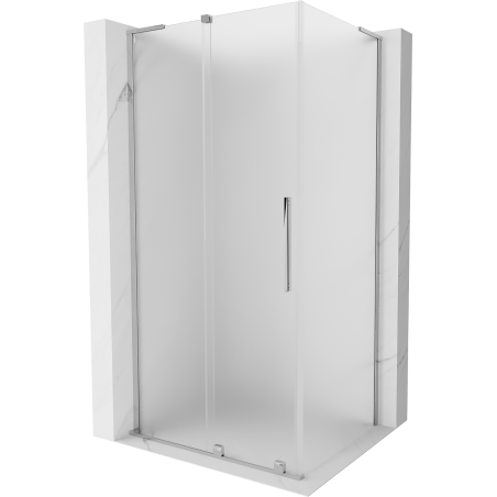 Mexen Velar L posuvný sprchovací kút 100 x 80 cm, mráz, chróm - 871-100-080-33-01