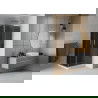 Mexen Rio štvorcová sprchová kabína 70 x 70 cm, grafitová čierna, chrómová + závesný bidet Flat, biela- 860-070-070-01-40-4010