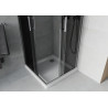 Mexen Rio štvorcová sprchová kabína 70 x 70 cm, grafitová, chróm + vanička Flat, biela - 860-070-070-01-40-4010