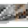 Mexen Rio štvorcová sprchová kabína 80 x 80 cm, grafitová čierna, chrómová + závesný bidet Flat, biela- 860-080-080-01-40-4010