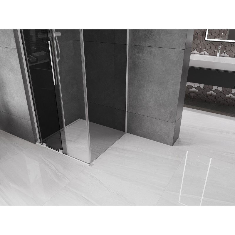 Mexen Velar L posuvný sprchovací kút 110 x 110 cm, grafit, chróm - 871-110-110-43-01