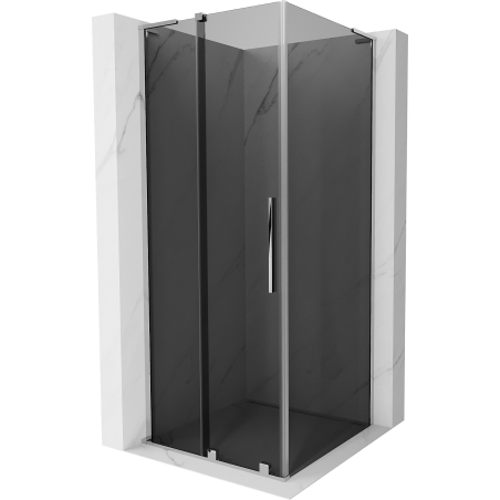 Mexen Velar L posuvný sprchový kút 120 x 120 cm, grafit, chróm - 871-120-120-43-01