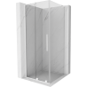 Mexen Velar L sprchová kabína posuvná 90 x 90 cm, transparentná, biela - 871-090-090-03-20