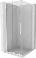 Mexen Velar L sprchovací kút posuvný 90 x 90 cm, transparentný, biely - 871-090-090-03-20