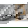 Mexen Rio štvorcová sprchová kabína 80 x 80 cm, transparentnéné, chrómová + závesný bidet Flat, čierna - 860-080-080-01-00-4070