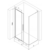 Mexen Velar L posuvný sprchový kút 100 x 80 cm, transparentný, biely - 871-100-080-03-20