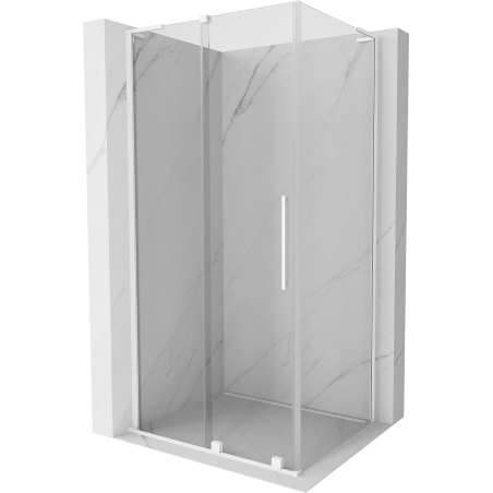 Mexen Velar L posuvná sprchová kabína 110 x 75 cm, transparentná, biela - 871-110-075-03-20