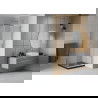 Mexen Rio štvorcová sprchová kabína 80 x 80 cm, inovať, chrómová + závesný bidet Flat, čierna - 860-080-080-01-30-4070