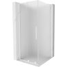 Mexen Velar L posuvná sprchová kabína 90 x 90 cm, matné sklo, biela - 871-090-090-33-20