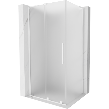 Mexen Velar L posuvná sprchová kabína 100 x 85 cm, matné sklo, biela - 871-100-085-33-20