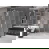 Mexen Velar L sprchový kút posuvný 100 x 80 cm, námraza, biela - 871-100-080-33-20