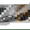 Mexen Rio štvorcová sprchová kabína 80 x 80 cm, grafitová čierna, chrómová + závesný bidet Flat, čierna - 860-080-080-01-40-4070