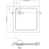 Mexen Rio štvorcová sprchová kabína 90 x 90 cm, grafit, chróm + sprchová vanička Flat, čierna - 860-090-090-01-40-4070