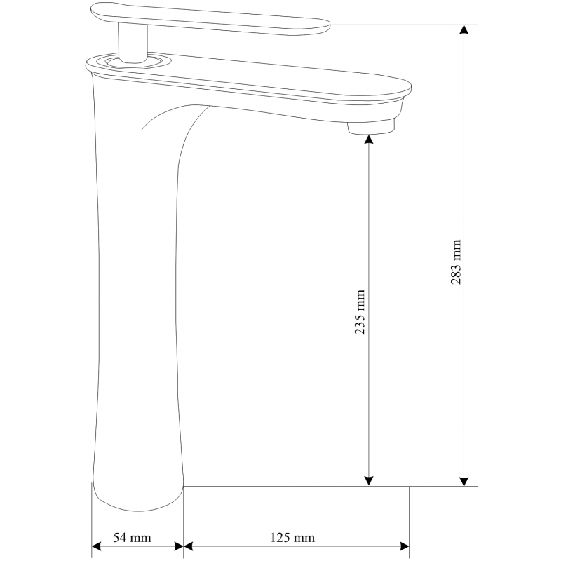 Mexen Trinity vysoká umývadlová batéria, chróm - 72610-00
