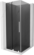 Mexen Velar L sprchovací kút posuvný 110 x 110 cm, grafit, biela - 871-110-110-43-20