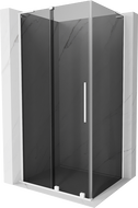 Mexen Velar L posuvný sprchovací kút 90 x 100 cm, grafit, biela - 871-090-100-43-20