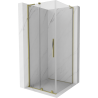 Mexen Velar L sprchový kút posuvný 100 x 100 cm, transparentný, zlatý - 871-100-100-03-50