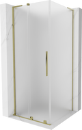 Mexen Velar L sprchový kút posuvný 90 x 90 cm, mrazené sklo, zlatý - 871-090-090-33-50