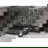 Mexen Velar L sprchový kút posuvný 100 x 80 cm, grafit, zlatý - 871-100-080-43-50