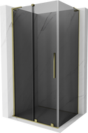 Mexen Velar L sprchový kút posuvný 100 x 80 cm, grafit, zlatý - 871-100-080-43-50
