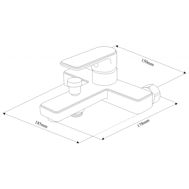Mexen Mino batéria vaňová, čierna - 72430-70