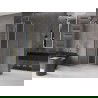 Mexen Velar L posuvná sprchová kabína 110 x 110 cm, priehľadná, zlatá kartáčovaná - 871-110-110-03-55