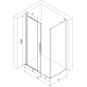 Mexen Velar L sprchový kút posuvný 110 x 90 cm, transparentný, zlatý kartáčovaný - 871-110-090-03-55
