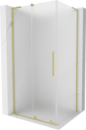 Mexen Velar L posuvná sprchová kabína 120 x 90 cm, mrazená, zlatá kartáčovaná - 871-120-090-33-55