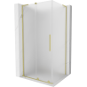 Mexen Velar L posuvná sprchová kabína 120 x 85 cm, ľadová, zlatá kartáčovaná - 871-120-085-33-55