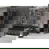 Mexen Velar L zasúvacia sprchová kabína 90 x 90 cm, grafitová, zlatá brúsená - 871-090-090-43-55