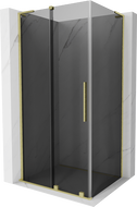 Mexen Velar L posuvná sprchová kabína 90 x 80 cm, grafit, zlatý kartáčovaný - 871-090-080-43-55