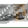 Mexen Rio štvorcová sprchová kabína 90 x 90 cm, transparentnéné, čierna + závesný bidet Flat, čierna - 860-090-090-70-00-4070B