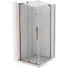 Mexen Velar L posuvná sprchová kabína 90 x 90 cm, transparentná, ružové zlato - 871-090-090-03-60