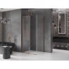 Mexen Velar L sprchová kabína posuvná 120 x 80 cm, transparentná, ružové zlato - 871-120-080-03-60