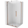 Mexen Velar L posuvná sprchová kabína 90 x 80 cm, matná, ružové zlato - 871-090-080-33-60