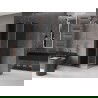 Mexen Velar L posuvný sprchový kút 120 x 120 cm, grafit, ružové zlato - 871-120-120-43-60