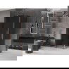 Mexen Velar L sprchový kút posuvný 100 x 85 cm, grafit, ružové zlato - 871-100-085-43-60