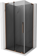 Mexen Velar L posuvná sprchová kabína 120 x 70 cm, grafitová, ružové zlato - 871-120-070-43-60