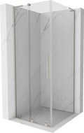 Mexen Velar L sprchovací kút posuvný 110 x 110 cm, transparentný, brúsený nikel - 871-110-110-03-97