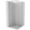Mexen Velar L posuvná sprchová kabína 90 x 90 cm, transparentná, brúsený nikel - 871-090-090-03-97