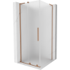 Mexen Velar L posuvná sprchová kabína 110 x 110 cm, mráz, brúsená meď - 871-110-110-33-65