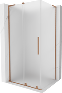 Mexen Velar L posuvná sprchová kabína 110 x 90 cm, matná, brúsená meď - 871-110-090-33-65