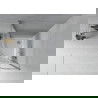 Mexen Rio sprchový kout půlkruhový 80 x 80 cm, pruhy, chrom + vanička Flat, bílá - 863-080-080-01-20-4110