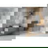 Mexen Rio sprchový kout půlkruhový 80 x 80 cm, pruhy, chrom + vanička Flat, bílá - 863-080-080-01-20-4110