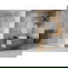 Mexen Rio sprchový kout polokruhový 80 x 80 cm, matné sklo, chrom + vana Flat, bílá - 863-080-080-01-30-4110