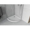 Mexen Rio sprchový kút polkruhový 80 x 80 cm, mráz, chróm + vanička Flat, biely - 863-080-080-01-30-4110
