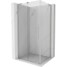Mexen Velar L posuvná sprchová kabína 120 x 100 cm, transparentná, kefovaný nikel - 871-120-100-03-97