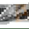 Mexen Rio sprchový kout půlkruhový 80 x 80 cm, grafit, chrom + žlab Flat, bílý - 863-080-080-01-40-4110